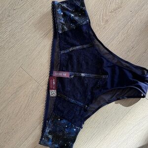 Adore Me Midnight Blue Celestial Lace Panties